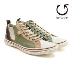 スピングル SPINGLE SP-442FA MULTI メンズ ミドルカット スニーカー マルチ ブラウン マルチカラー サイドゴア 革靴 カンガルーレザー 日本製 スピングルムーブ