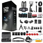 Go Pro HERO12 (Hero 12) Black - with 50 Piece Accessory Kit and 2 Extra Batteries + 64GB Card - Waterproof Action Camera - 5.3K HDR, 27MP Photos, 1/1.