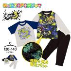 光るパジャマ キッズ 120 130 140 スプラトゥーン3 長袖 半袖Tシャツ 男の子 ジュニア トップス2枚組 2トップス 子供服 春夏秋 上下セット おしゃれ 子供