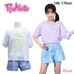 予約 水着子供女子 ピンクラテ セパレート水着 4点セット 女の子 キッズ ジュニア タンキニ 半袖 Tシャツ パンツ 140 150 160 170 子供 プール 夏 おしゃれ
