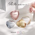 ● ReFa ハート型 ミラー ● リファハートミラー ReFa 公式 手鏡 コンパクトミラー ハンドミラー ケース付き ミニ鏡 持ち運び ヘアメイクミラー ミニミラー