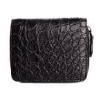 ラウンドファスナー二つ折り財布 / クロコダイル財布 ブラック /イタリアンレザー ネイビー FUSION