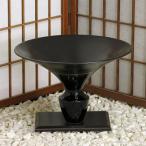 信楽焼 花器 黒 金線 珠 立花 陶器 花瓶 生け花 和風 華道 池坊 生花用 手作 フラワーベース 信楽焼き 在庫数限り あすつく(K-01)