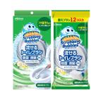 スクラビングバブル トイレ洗剤 流せるトイレブラシ 除菌消臭プラス 本体ハンドル1本+付替用16個(ホワイトブロッサムの香り) セット