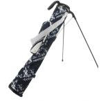 ニューバランス レディース SELF STAND BAG (0124284507) ゴルフ ラウンドクラブケース New Balance ネイビー ボストンテリア柄