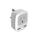 bfタイプ変換プラグ 海外旅行用変換器 2USBポート付き bfタイプ 電源変換プラグ アダプター イギリス/シンガポール/マレーシア/香港/カ