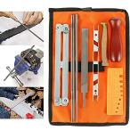 Hinevey チェーンソー目立てセット 10点セット 丸ヤスリ3種 4.0mm/4.8mm/5.5mm 目立てゲージ 目立てホルダー ツールセ