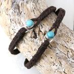 【10%OFFクーポン配布中】SCOSHA (スコーシャ)『CLASSIC FISHTAIL BRACELET-TURQUOISE BUTTON』(BROWN)