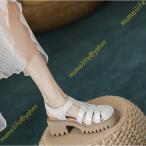 厚底サンダル グルカサンダル レディース サンダル 厚底 チャンキーヒール 太ヒール シンプル カジュアル 夏 黒 白 ストラップ 前閉じ おしゃれ