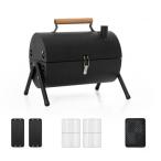 バーベキューコンロ4~6人用ホームポータブルグリル BBQ コンロ 鉄板付き 網付き アウトドア キャンプ 焼き台 軽量 携帯用 焚火台 蒸し焼き 燻製 コンロ蓋付きバ