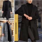  Пальто Честерфилд мужской одноцветный деловой жакет la автомобиль пальто длинное пальто melt n пальто тонкий тонкий ходить на работу внешний Британия способ джентльмен одежда защищающий от холода теплоизоляция 