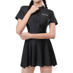 水着 レディース フィットネス水着 セパレート 半袖 ワンピース スクール水着 ジュニア 競泳水着 セクシー スイムウェア 女性 水着 夏