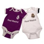 【予約ECM23】レアルマドリード クラブオフィシャル ロンパース２枚セット【Real Madrid/サッカー/赤ちゃん用品/ベビー用品/スペインリーグ/Cロナウド】