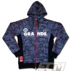 【SALE35%OFF】【GS018】GRANDE "DISITAL CAMO" スウェットフーデットパーカー グレー x レッド【グランデ/サッカー/フットサル/サポーター】GRN2015AW