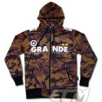 【SALE35%OFF】【GS018】GRANDE CAMO RIOT スウェットジップパーカー ブラウンｘホワイト【グランデ/サッカー/フットサル/サポーター/トレーニング】GRN2014AW 9