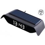 車用電波時計、車用デジタル温度計、ソーラー電波時計、温度、車用デジタルLCDディスプレイ、取り付け簡単、発光、高精度