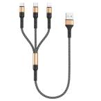 RAVIAD 3in1 зарядка кабель короткий .0.5M USB кабель 3A внезапный скорость зарядка 3 in 1 зарядка код USB Type C кабель 