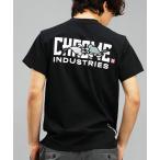 CHROME クローム メンズ Tシャツ 半袖 バックプリント ビッグシルエット ユーティリティ UVケア JP234BK
