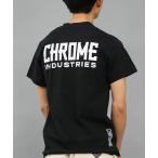 ショッピングCHROME CHROME クローム メンズ Tシャツ 半袖 バックプリント ビッグシルエット ユーティリティ UVケア JP235BK