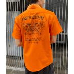 VOLCOM ボルコム メンズ 半袖 ワークシャツ バックプリント シンプル オレンジ A0412416