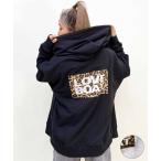 LOVE BOAT/ラブボート レディース ヒョウ柄 BIGジップパーカー LB-MPK02