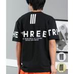 adidas アディダス 半袖 Tシャツ メンズ バックプリント スリーストライプ 吸水速乾 KQD25