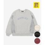 Hurley ハーレー トレーナー スウェット レディース クルーネック ロゴ 袖ライン 異素材ミックス 裏毛 セットアップ対応 WCFL252022
