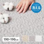 ラグ カーペット 約2.5畳 約190×190cm 洗える 綿100% イブル 韓国インテリア マルチカバー 贈り物 プレゼント 子ども部屋 赤ちゃん プレイマット デコール
