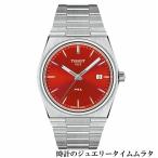 ティソ prx 腕時計 TISSOT PRX メンズ腕時計 クォーツ tissot T137.410.11.421.00 レッド文字盤 T-Classic 電池式 ケース径40ミリ
