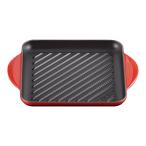 ショッピングルクルーゼ LE CREUSET ル・クルーゼ ル・クルーゼ グリル・カレ 24cm チェリーレッド 20205240600460