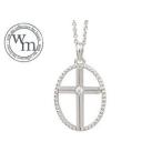 Yahoo! Yahoo!ショッピング(ヤフー ショッピング)with me. /ウィズミー  サークルクロスペアネックレス（ロジウムコーティング） Lady's 【95-2602】【ペア】