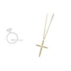 me.luxe／エムイーリュークス  K10 ダイヤ クロス ネックレス