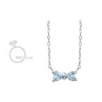 me.luxe／エムイーリュークス  Swarovski. ブルートパーズリボンネックレス