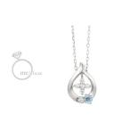 me.luxe／エムイーリュークス  Swarovski. 3wayブルートパーズクロスネックレス