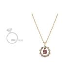 me.luxe／エムイーリュークス  Swarovski. ピンクトパーズネックレス