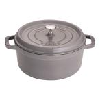 staub ストウブ  ホーロー鍋 RST4738 ピコ・ココット ラウンド (24cm)/グレー