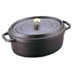 staub ストウブ ホーロー鍋 RST3505 ピコ・ココット オーバル(27cm)/ブラック