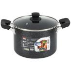 PEARL LIFE パール金属 ママディナーa マーブルダイヤモンド IH対応ガラス蓋付 カレーシチューポット 22cm HB-5896
