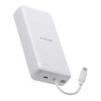 ショッピングモバイルバッテリー 20000mah ELECOM エレコム DE-C64-20000WH モバイルバッテリー/リチウムイオン電池/20000mAh/USB PD/20W/USB-C/USB-Cケーブル一体/ホ