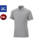 ミズノ mizuno  ポロシャツ グレー杢 2XLサイズ 32MA2083