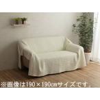 IKEHIKO イケヒコ  マルチカバー おしゃれ 洗える 長方形 約190×240cm アイボリー 綿 雲 水洗いキルト リバーシブル 4974039