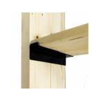 WAKI/和気産業  Walist/ウォリスト 棚受金具2枚用 黒 178mm