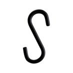 WAKI 和気産業 S字フック 壁面収納Lacety(ラスティー) 黒 小 LAC-020