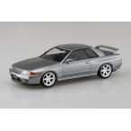 AOSHIMA アオシマ 楽プラ スナップキット No.14CU-SS ニッサン R32スカイラインGT-R カスタムホイール(スパークシルバー)