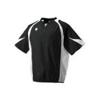 デサント DESCENTE  半袖ウインドジャックPJ321(ブラック×ホワイト×シルバー)【M】