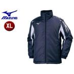 ミズノ mizuno  32JE7553-14 中綿ウォーマーシャツ 【XL】 （ディープネイビー×ホワイト）