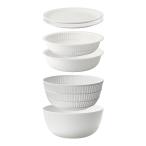 like-it ライクイット 米とぎにも使えるザルとボウル6点セットLBK-10 ホワイト