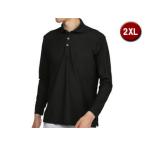 ミズノ mizuno  鹿の子台衿 長袖シャツ メンズ 2XL (09:ブラック) 52MA9A30