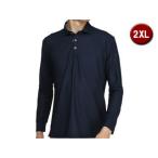 ミズノ mizuno  鹿の子台衿 長袖シャツ メンズ 2XL (14:ディープネイビー) 52MA9A30