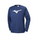 ミズノ mizuno  Tシャツ 長袖 ジュニア 120 (ドレスネイビー×ホワイト) 32MA9145-80